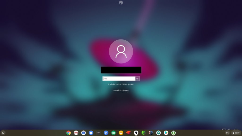 Anmelden an Windows 10 in der Cloud über Shadow unter Chrome OS