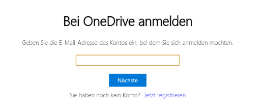 AutoSync for OneDrive unter Chrome OS: Bei OneDrive anmelden